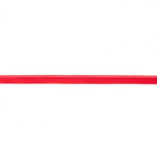 elastisches Glanz-Paspelband Helles Rot